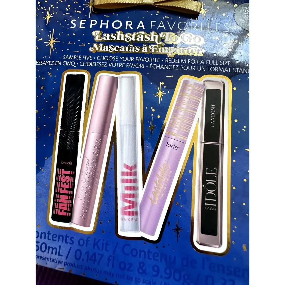 Sephora Favorites Lashstash 5 Mini Mascaras Set NEW with certificate mascara